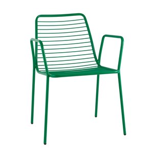 Стул с подлокотниками Дели металл зеленый