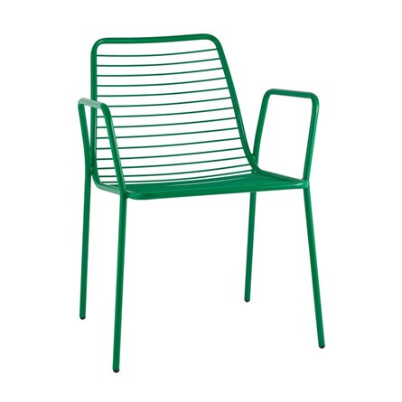 Стул с подлокотниками Дели металл зеленый