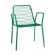 Стул с подлокотниками Дели металл зеленый