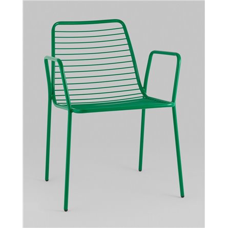 Стул|Stool Group|Дели металл зеленый с подлокотниками