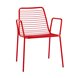 Стул с подлокотниками Дели металл красный