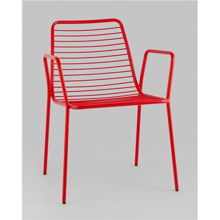 Стул|Stool Group|Дели металл красный с подлокотниками