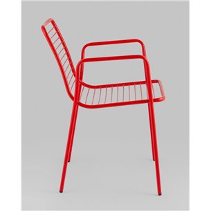 Стул|Stool Group|Дели металл красный с подлокотниками