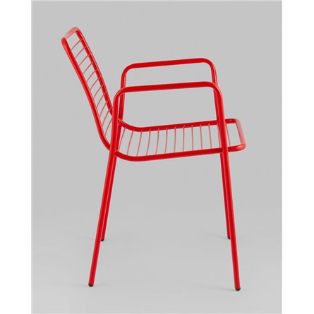 Стул|Stool Group|Дели металл красный с подлокотниками