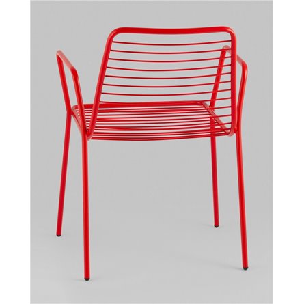 Стул|Stool Group|Дели металл красный с подлокотниками