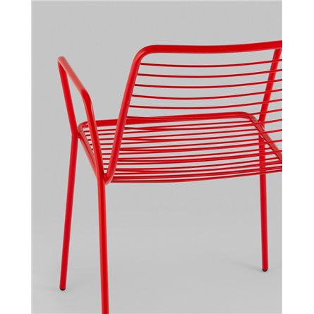 Стул|Stool Group|Дели металл красный с подлокотниками