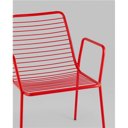 Стул|Stool Group|Дели металл красный с подлокотниками