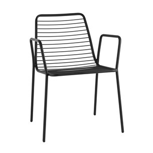 Стул с подлокотниками Дели металл черный
