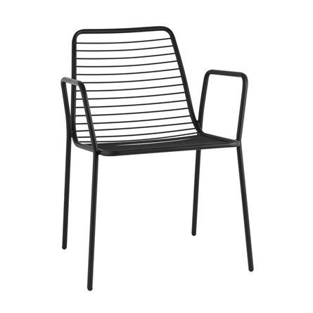 Стул с подлокотниками Дели металл черный