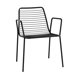 Стул с подлокотниками Дели металл черный