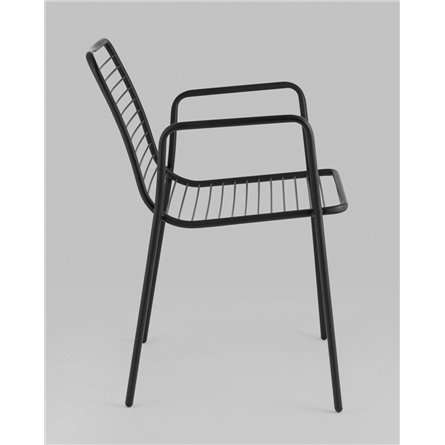 Стул|Stool Group|Дели металл черный с подлокотниками