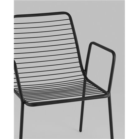 Стул|Stool Group|Дели металл черный с подлокотниками