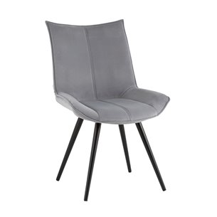 Стул вращающийся Робб велюр серый