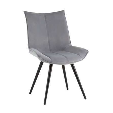 Стул вращающийся Робб велюр серый