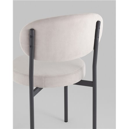 Стул|Stool Group|Бриф SN велюр светло-серый каркас антрацитовый муар