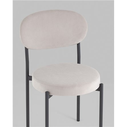 Стул|Stool Group|Бриф SN велюр светло-серый каркас антрацитовый муар