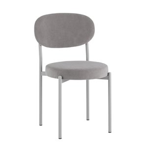 Стул Бриф SN велюр серый каркас светло-серый муар