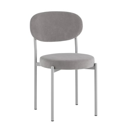 Стул Бриф SN велюр серый каркас светло-серый муар