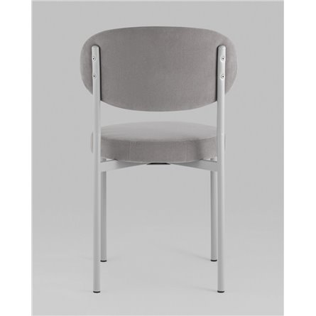 Стул|Stool Group|Бриф SN велюр серый каркас светло-серый муар