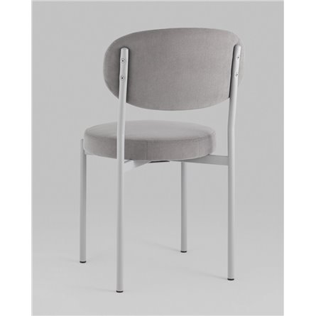 Стул|Stool Group|Бриф SN велюр серый каркас светло-серый муар