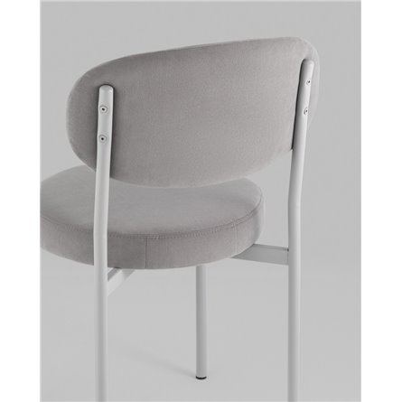 Стул|Stool Group|Бриф SN велюр серый каркас светло-серый муар