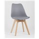 Комплект из четырех стульев|Stool Group|FRANKFURT серый пластик сиденье из экокожи ножки массив бука Комплект из четырех стульев|Stool Group|FRANKFURT серый пластик сиденье из экокожи ножки массив бука