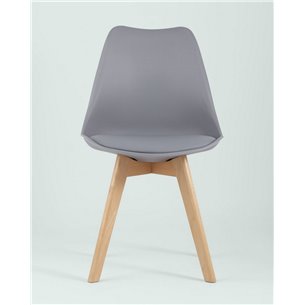 Комплект из четырех стульев|Stool Group|FRANKFURT серый пластик сиденье из экокожи ножки массив бука