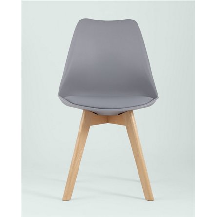 Комплект из четырех стульев|Stool Group|FRANKFURT серый пластик сиденье из экокожи ножки массив бука