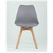 Комплект из четырех стульев|Stool Group|FRANKFURT серый пластик сиденье из экокожи ножки массив бука Комплект из четырех стульев|Stool Group|FRANKFURT серый пластик сиденье из экокожи ножки массив бука
