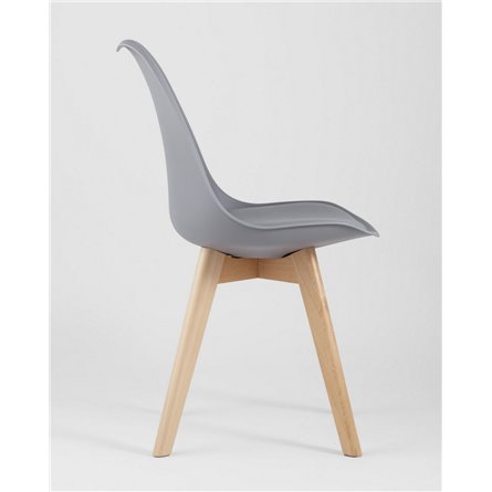 Комплект из четырех стульев|Stool Group|FRANKFURT серый пластик сиденье из экокожи ножки массив бука