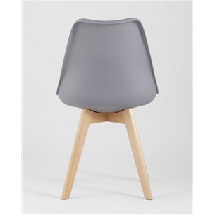 Комплект из четырех стульев|Stool Group|FRANKFURT серый пластик сиденье из экокожи ножки массив бука