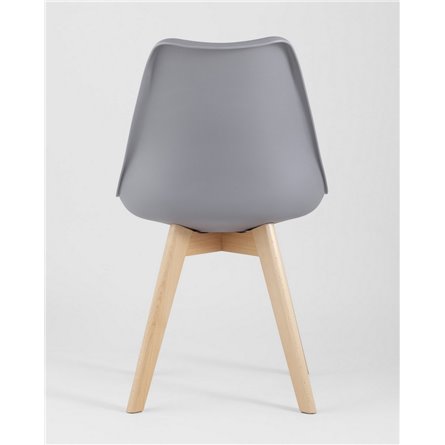 Комплект из четырех стульев|Stool Group|FRANKFURT серый пластик сиденье из экокожи ножки массив бука