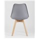 Комплект из четырех стульев|Stool Group|FRANKFURT серый пластик сиденье из экокожи ножки массив бука Комплект из четырех стульев|Stool Group|FRANKFURT серый пластик сиденье из экокожи ножки массив бука