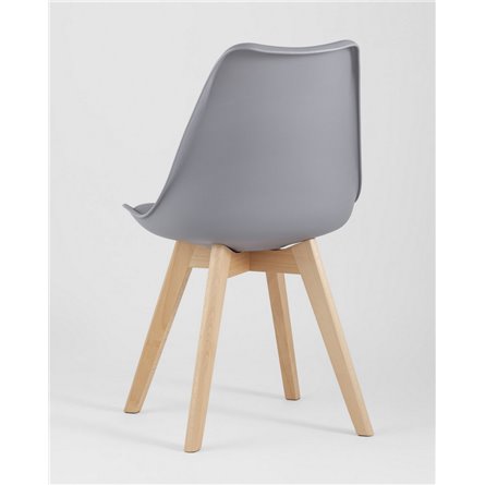 Комплект из четырех стульев|Stool Group|FRANKFURT серый пластик сиденье из экокожи ножки массив бука