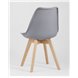 Комплект из четырех стульев|Stool Group|FRANKFURT серый пластик сиденье из экокожи ножки массив бука Комплект из четырех стульев|Stool Group|FRANKFURT серый пластик сиденье из экокожи ножки массив бука