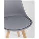 Комплект из четырех стульев|Stool Group|FRANKFURT серый пластик сиденье из экокожи ножки массив бука Комплект из четырех стульев|Stool Group|FRANKFURT серый пластик сиденье из экокожи ножки массив бука