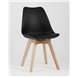 Комплект из четырех стульев|Stool Group|FRANKFURT черный пластик сиденье из экокожи ножки массив бука Комплект из четырех стульев|Stool Group|FRANKFURT черный пластик сиденье из экокожи ножки массив бука