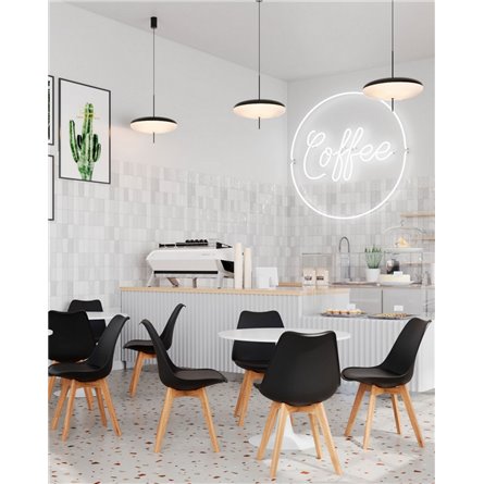 Комплект из четырех стульев|Stool Group|FRANKFURT черный пластик сиденье из экокожи ножки массив бука