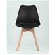 Комплект из четырех стульев|Stool Group|FRANKFURT черный пластик сиденье из экокожи ножки массив бука Комплект из четырех стульев|Stool Group|FRANKFURT черный пластик сиденье из экокожи ножки массив бука