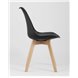 Комплект из четырех стульев|Stool Group|FRANKFURT черный пластик сиденье из экокожи ножки массив бука Комплект из четырех стульев|Stool Group|FRANKFURT черный пластик сиденье из экокожи ножки массив бука