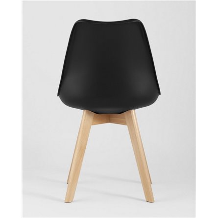 Комплект из четырех стульев|Stool Group|FRANKFURT черный пластик сиденье из экокожи ножки массив бука