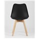 Комплект из четырех стульев|Stool Group|FRANKFURT черный пластик сиденье из экокожи ножки массив бука Комплект из четырех стульев|Stool Group|FRANKFURT черный пластик сиденье из экокожи ножки массив бука