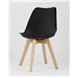 Комплект из четырех стульев|Stool Group|FRANKFURT черный пластик сиденье из экокожи ножки массив бука Комплект из четырех стульев|Stool Group|FRANKFURT черный пластик сиденье из экокожи ножки массив бука