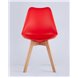 Комплект из четырех стульев|Stool Group|FRANKFURT красный пластик сиденье из экокожи ножки массив бука Комплект из четырех стульев|Stool Group|FRANKFURT красный пластик сиденье из экокожи ножки массив бука