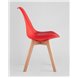 Комплект из четырех стульев|Stool Group|FRANKFURT красный пластик сиденье из экокожи ножки массив бука Комплект из четырех стульев|Stool Group|FRANKFURT красный пластик сиденье из экокожи ножки массив бука