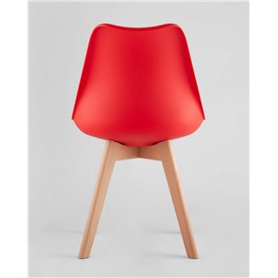Комплект из четырех стульев|Stool Group|FRANKFURT красный пластик сиденье из экокожи ножки массив бука