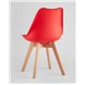 Комплект из четырех стульев|Stool Group|FRANKFURT красный пластик сиденье из экокожи ножки массив бука Комплект из четырех стульев|Stool Group|FRANKFURT красный пластик сиденье из экокожи ножки массив бука