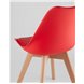 Комплект из четырех стульев|Stool Group|FRANKFURT красный пластик сиденье из экокожи ножки массив бука Комплект из четырех стульев|Stool Group|FRANKFURT красный пластик сиденье из экокожи ножки массив бука