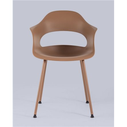 Комплект из четырех стульев|Stool Group|Lady пластик коричневый ножки металл