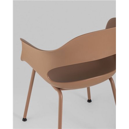 Комплект из четырех стульев|Stool Group|Lady пластик коричневый ножки металл